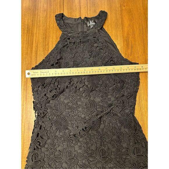 Lulus Love Poem Black Lace Mini Dress Size Medium - Picture 7 of 9